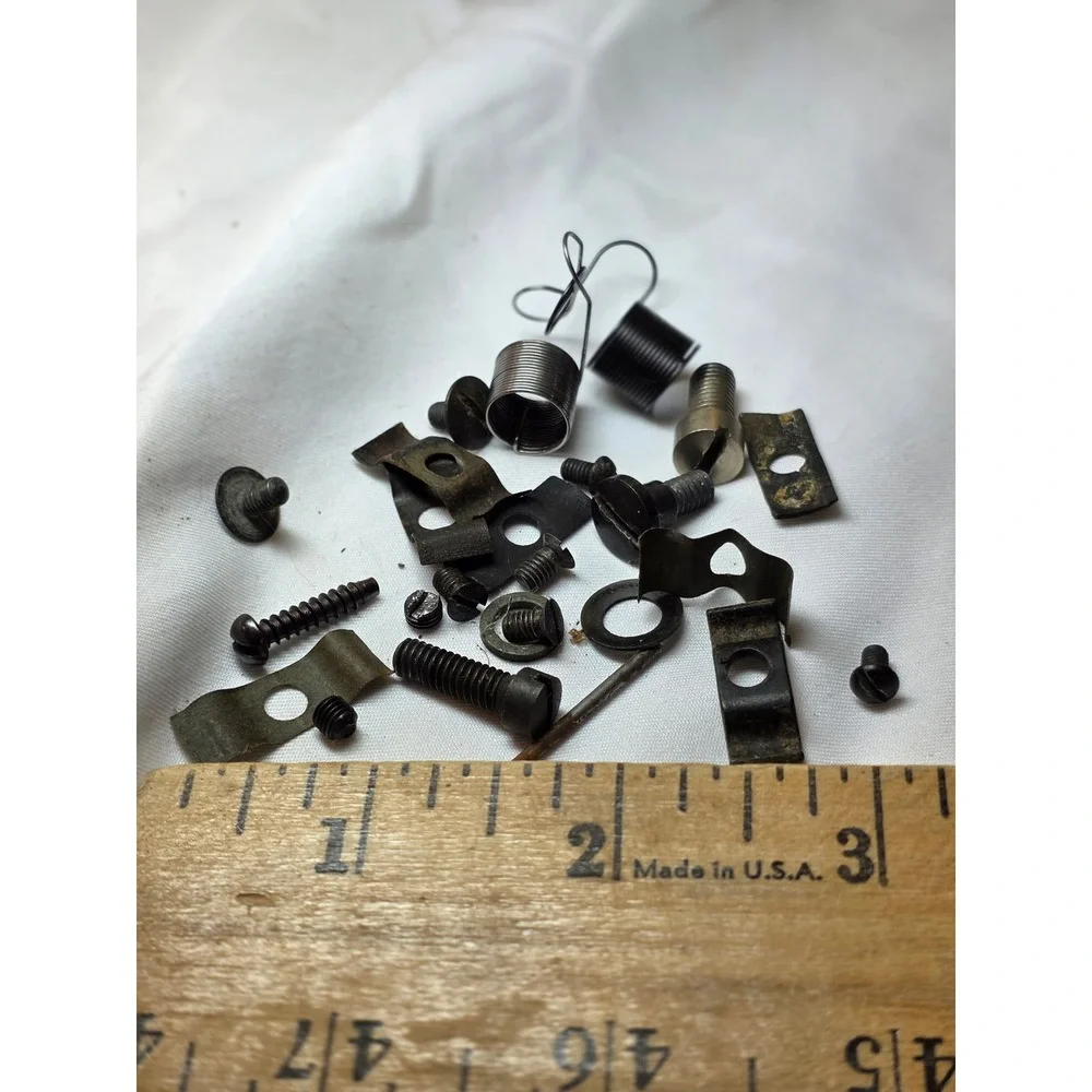 Vintage Assorted Sewing Machine Parts Lot Screws Springs Clips Hardware Repair